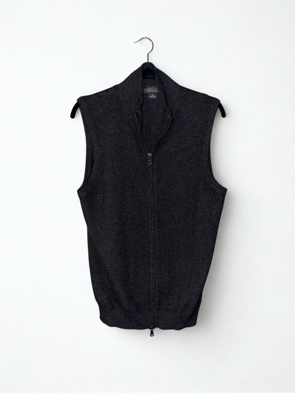 Bloomingdale's Men's Charcoal Zip-Up Cashmere Vest